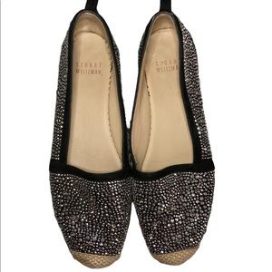 Stuart Weitzman silver espadrille size 6m